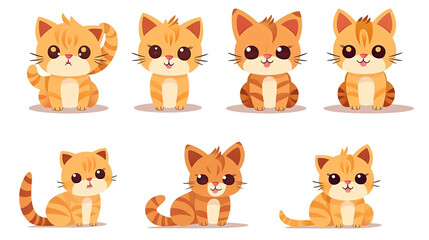 Obraz premium Adorable kitten isolated on a white background