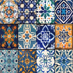 seamless pattern of tile, wallpaper, floor. decorate interior design