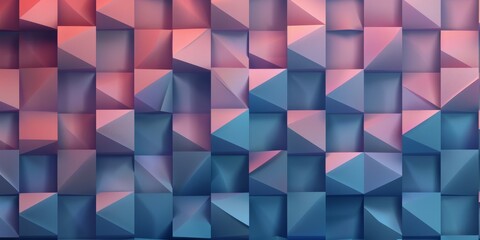 Fototapeta premium Background of protruding cubes in pink blue color. 3d rendering. High quality photo.