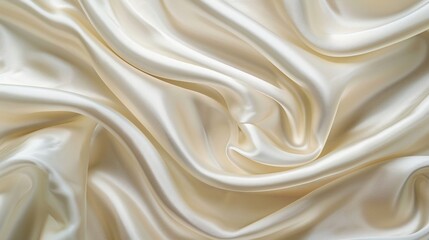 Fototapeta premium Milky white background texture fabric soft, shine satin silky material