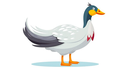 duck isolated against a stark white background