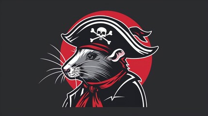 Logo of Rat pirate, Illustration