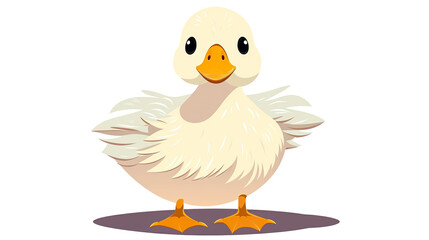duck isolated against a stark white background