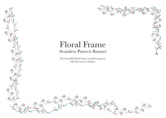 ornament flower frame on background