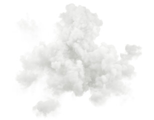 Ethereal puff clouds drifting on transparent backgrounds 3d illustrations png