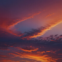 Obraz premium red sunset sky