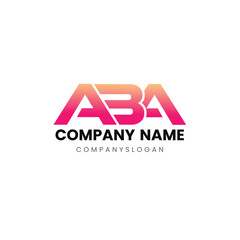 Letter ABA initial logo design 