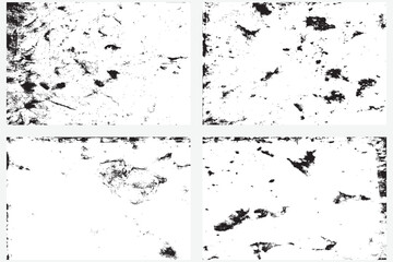 Page overlay backgrounds set of old book or calligraphy. Black white dirty ancient parchment papers in dust set. Writing, study and education concept. Papers texture for book making.