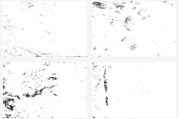 Set of black and white grunge ancient parchment paper texture. Old textured paper flat overlays. Old dusty witch book empty pages. Paper for calligraphy memoir records and book making. Manuscripts.