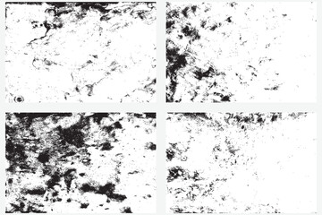 Set of old flat paper scroll or parchments ancient paper overlays textures. Weathered dusty and dirty burnt textured page background set. Grunge paper for calligraphy memoir records and book making.