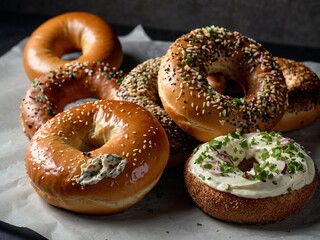 bagels with sesame seeds