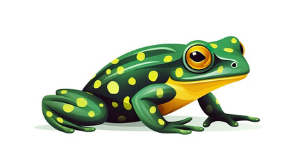 Obraz premium Frog solitary against a stark white background