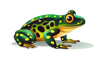Obraz premium Frog solitary against a stark white background