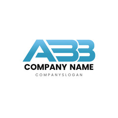 Letter ABB initial logo design 