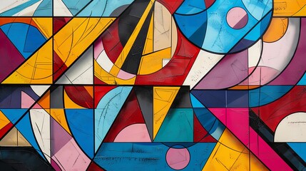 Fototapeta premium Generate an abstract artwork that explores the complexities of geometry
