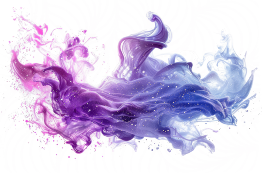 liquid splash resembling a galaxy, with swirling nebulae and sparkling stars