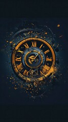 Obraz premium Clock logo idea