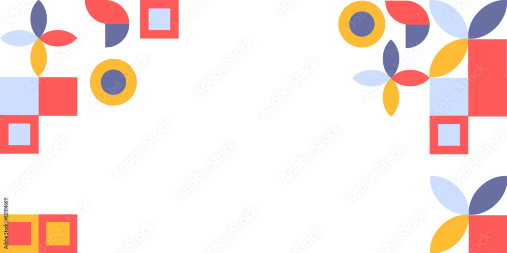 Poster abstract geometric pattern white and colorful background. subtle abstract background, blurred patter