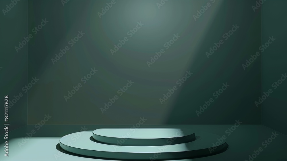 Poster an abstract modern background with a podium for showing products. a mockup of a blank scene with an 