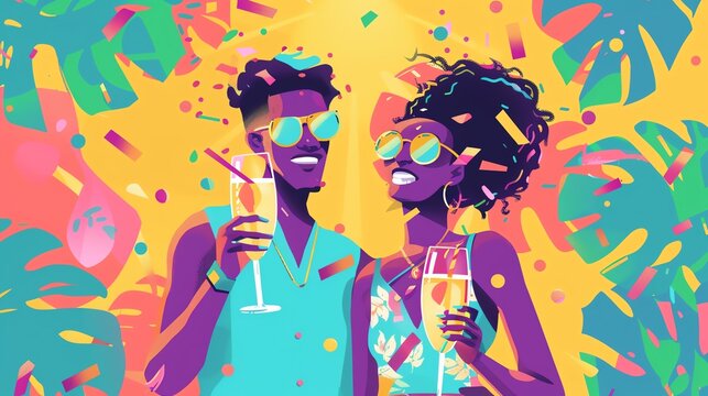 A couple of any gender identities celebrating a proposal