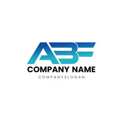 Letter ABF logo design 