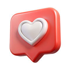 3D social media online platform concept, online social communication on applications, Photo frame with heart and love emoji icon