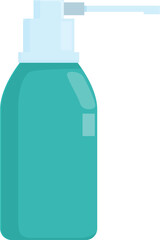 Vector illustration of a blue hand sanitizer dispenser pump bottle with antibacterial gel for hygiene and health, isolated on a white background