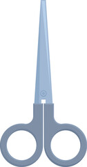 Clean and minimalistic design of grey scissors, suitable for various graphic uses