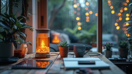 Cozy Home Office Vibes with USB Tea Warmers - Productivity in Warm Tones