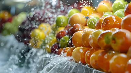 Efficient Fruit Washing and Cleaning Process in a Modern Food Processing Plant

