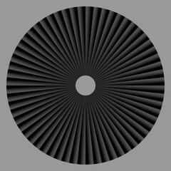 Circle with geometric optical illusion. Psychedelic concept.