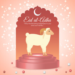 Vector illustration of Eid al Adha social media feed template