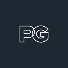 PG monogram logo interlocked outline style.