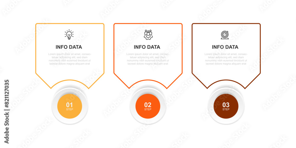 Poster business template vector infographic with 3 step or option can be used for workflow, business inform