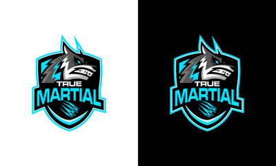 Obraz premium Creative wolves mascot esports logo character design for wolf gaming and sport