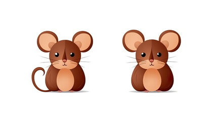 Fototapeta premium mouse solitary on a white background