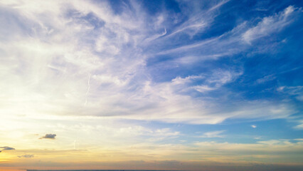 An aerial view of beautiful sky
