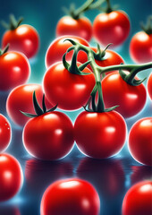 A bunch of cherry tomatoes, Illustration