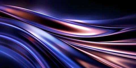 Rich Blue Background with Fluid White Lines