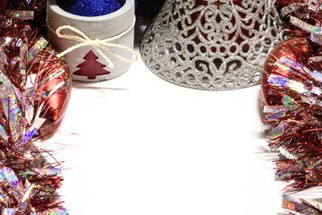 christmas decoration on white background