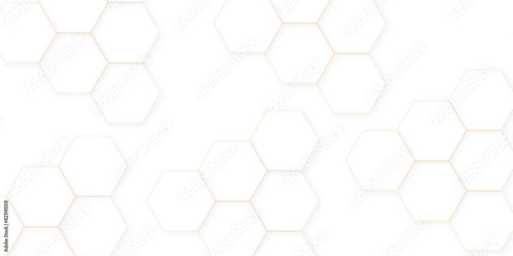 Poster seamless pattern with hexagons abstract white background. luxury white pattern. vector illustration.