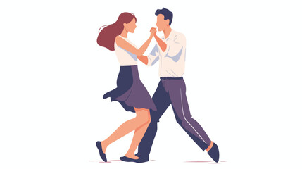 Couples partner dances of different styles banner background