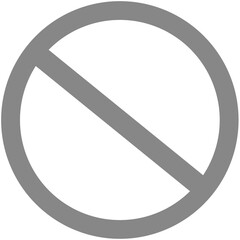 gray no sign icon transparent