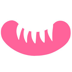 Obraz premium pink sausage icon symbol