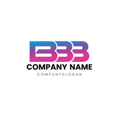 Letter BBB initial logo design