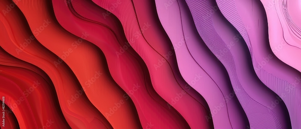 Poster paper cut style curved shapes with gradients blank space abstract geometric lines pattern background