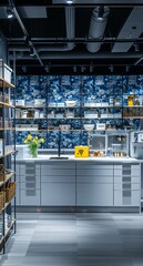 3d rendering of a modern factory for the production of household appliances