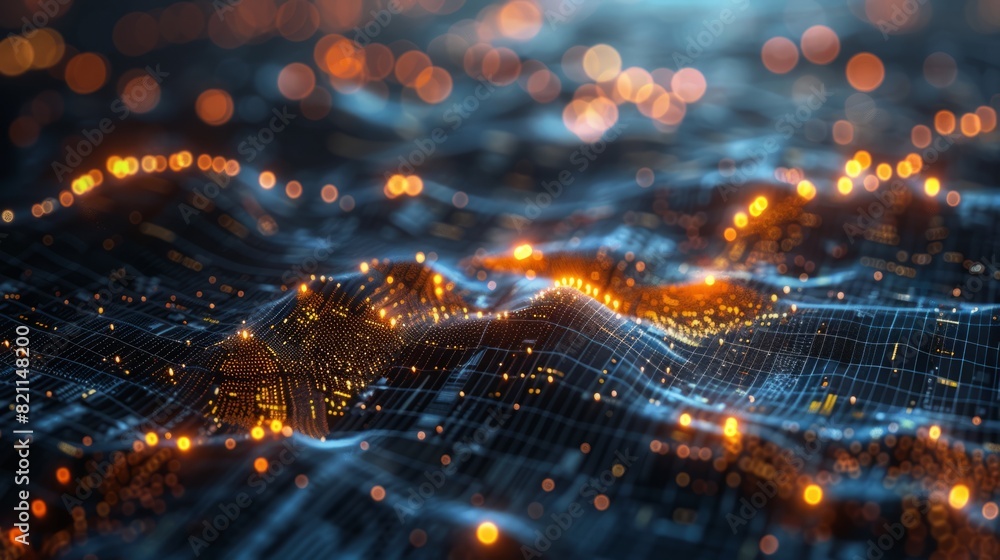 Poster modern, smart analytics with data visualization and graphs