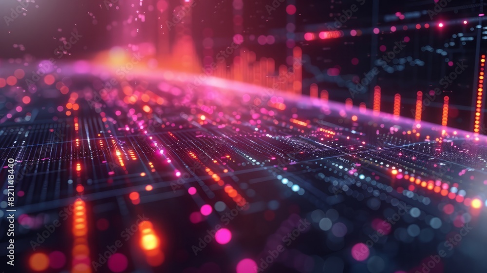 Poster modern, smart analytics with data visualization and graphs