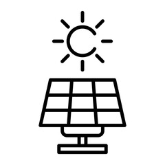 Solar Power Lineart